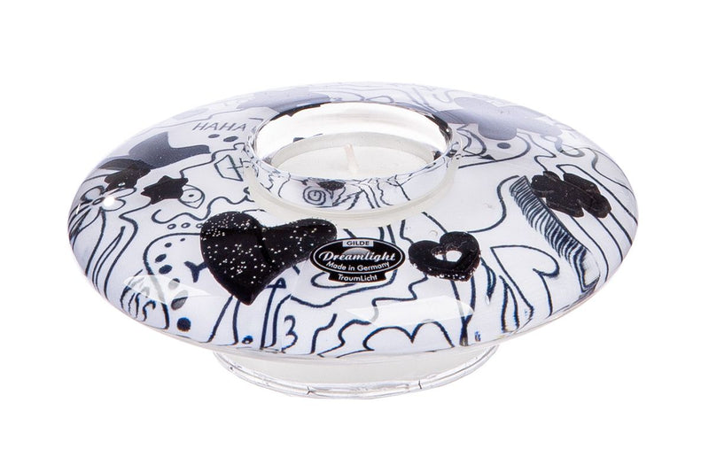 Dreamlight 'Ufo Classic' tealight candlestick 'Modern Art' - Available in a set of 4 (14 cm Ø) and a set of 2 (18 cm Ø)