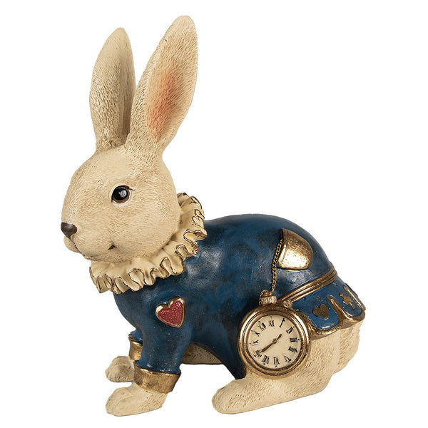 Decoration Rabbit Time in Beige Blue 27x17x29 cm
