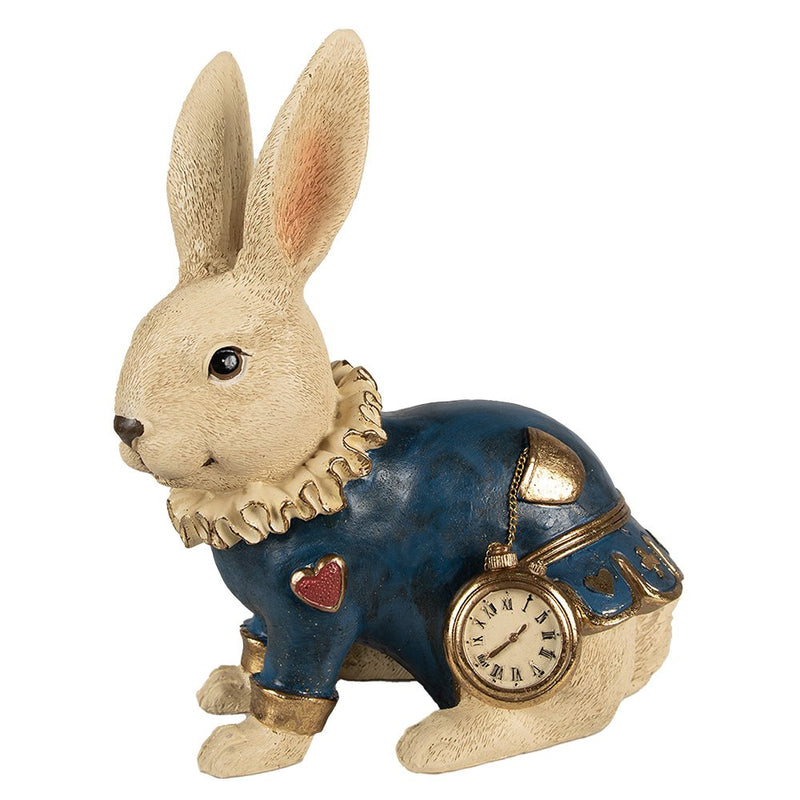 Decoration Rabbit Time in Beige Blue 27x17x29 cm