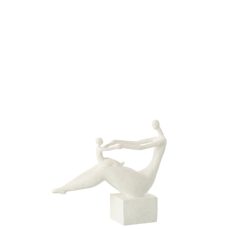 Sculpture Mother &amp; Child – Modern figure in matt white