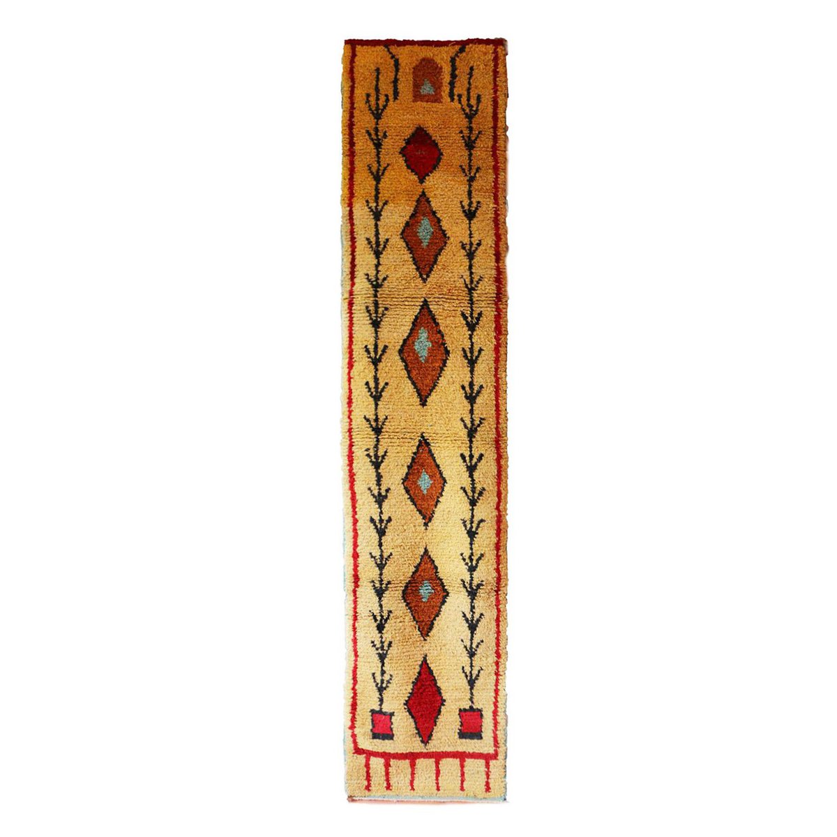 Marokkaner Berberkorridor Teppich reines Woll 73 x 343 cm