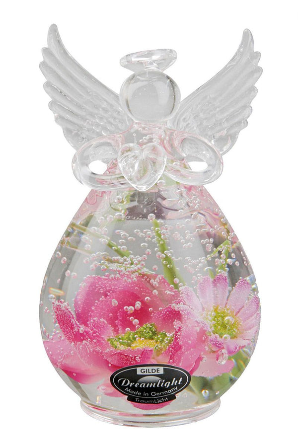 Glazen engel Victoria - delicate bloemen voor in huis, set van 6