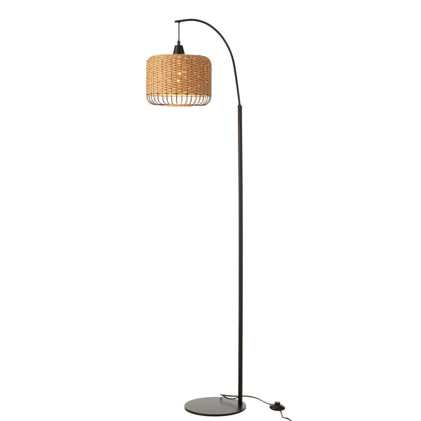 Stehlampe Laterne aus Metall in Natur-Optik