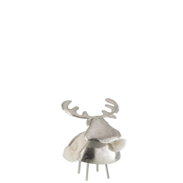 Winter Shine Deer Figurine - Silver/White - Medium