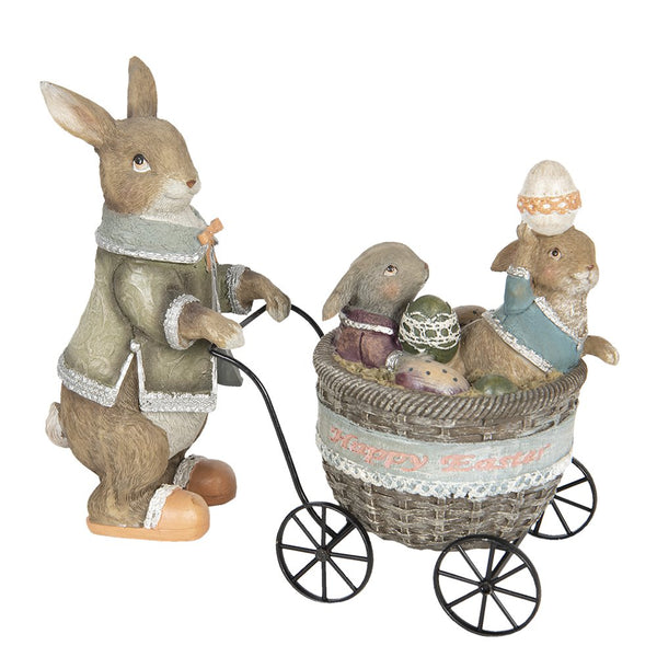 Decorative Statue Rabbit Brown 21x8x11 cm
