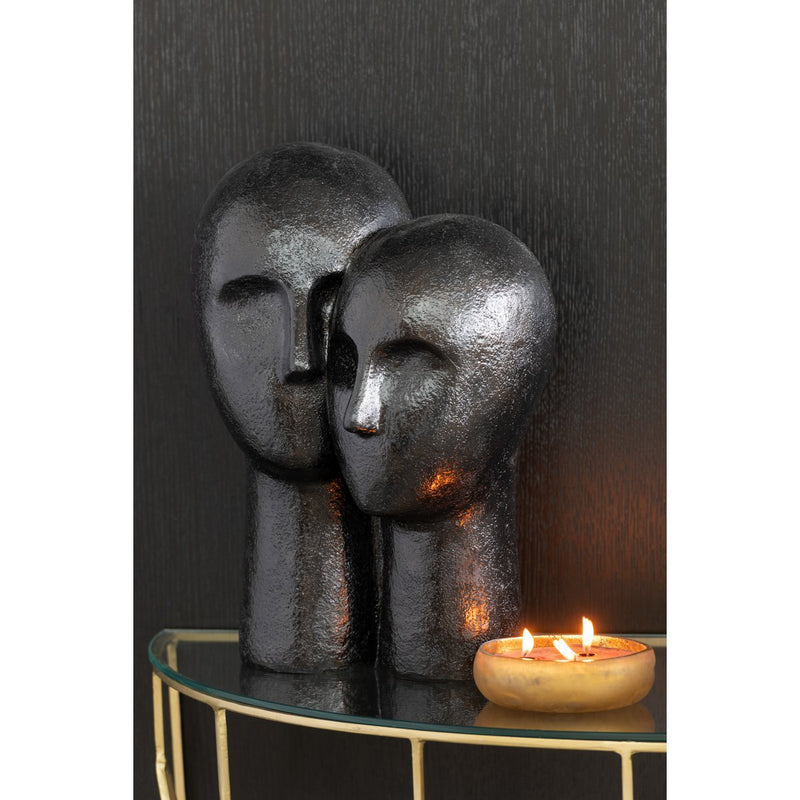 Sculptuur koppel in harmonie zwart hoogte 42,5cm