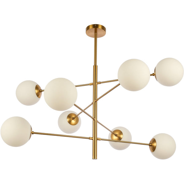 Hanglamp Nepal witgoud 8-lichts