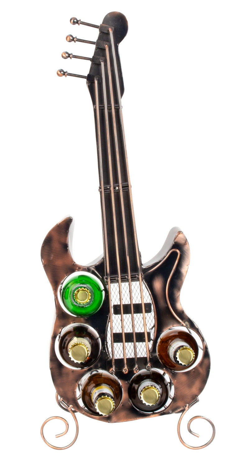 Flaschenregal Gitarre Metall Bronze Kupfer Design