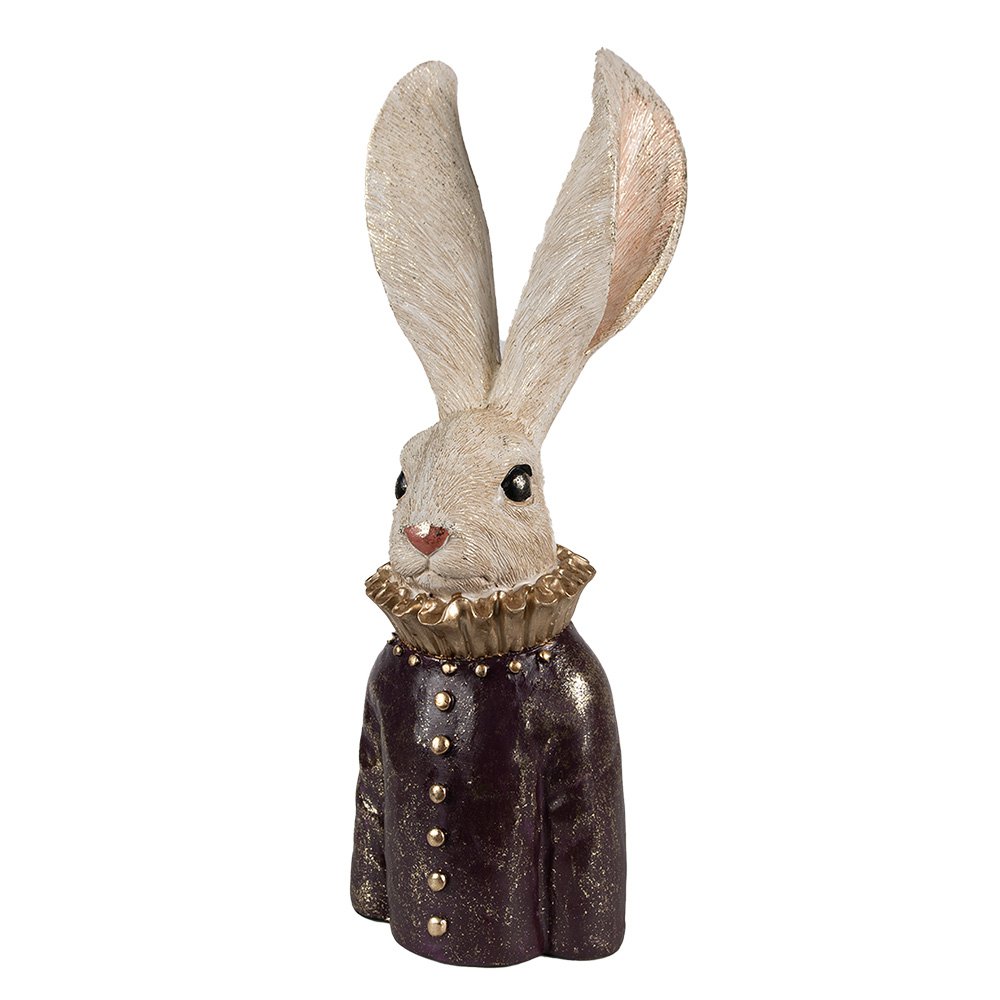Beeld witgoudkleurig, polyresin 16x14x42 cm