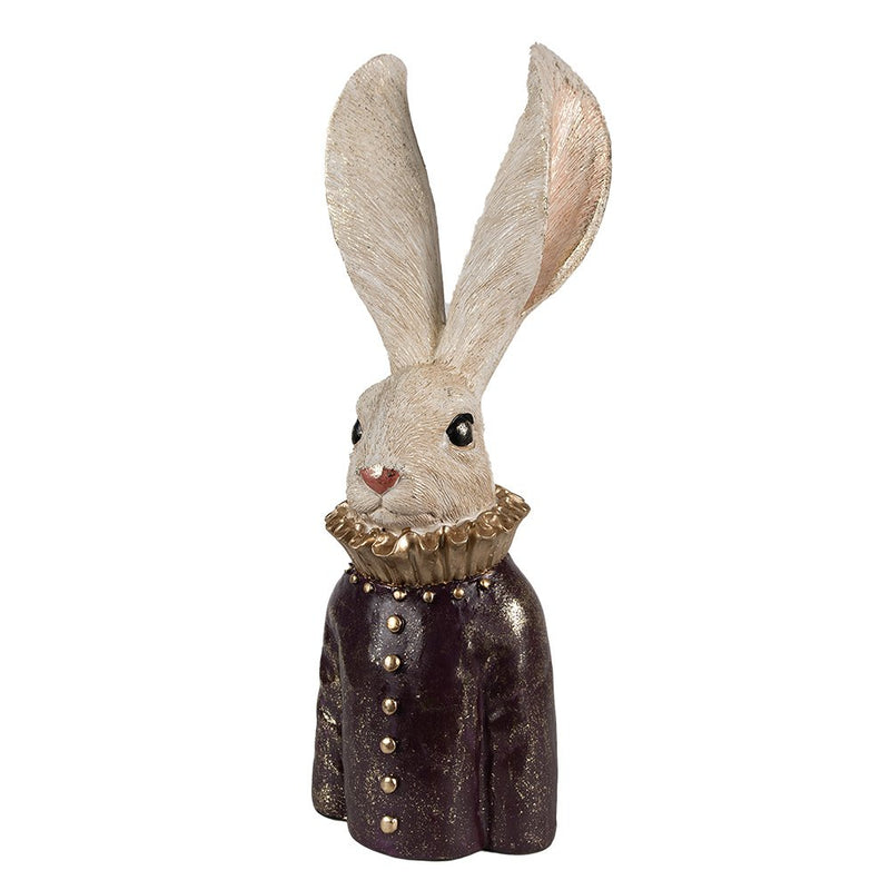 Beeld witgoudkleurig, polyresin 16x14x42 cm