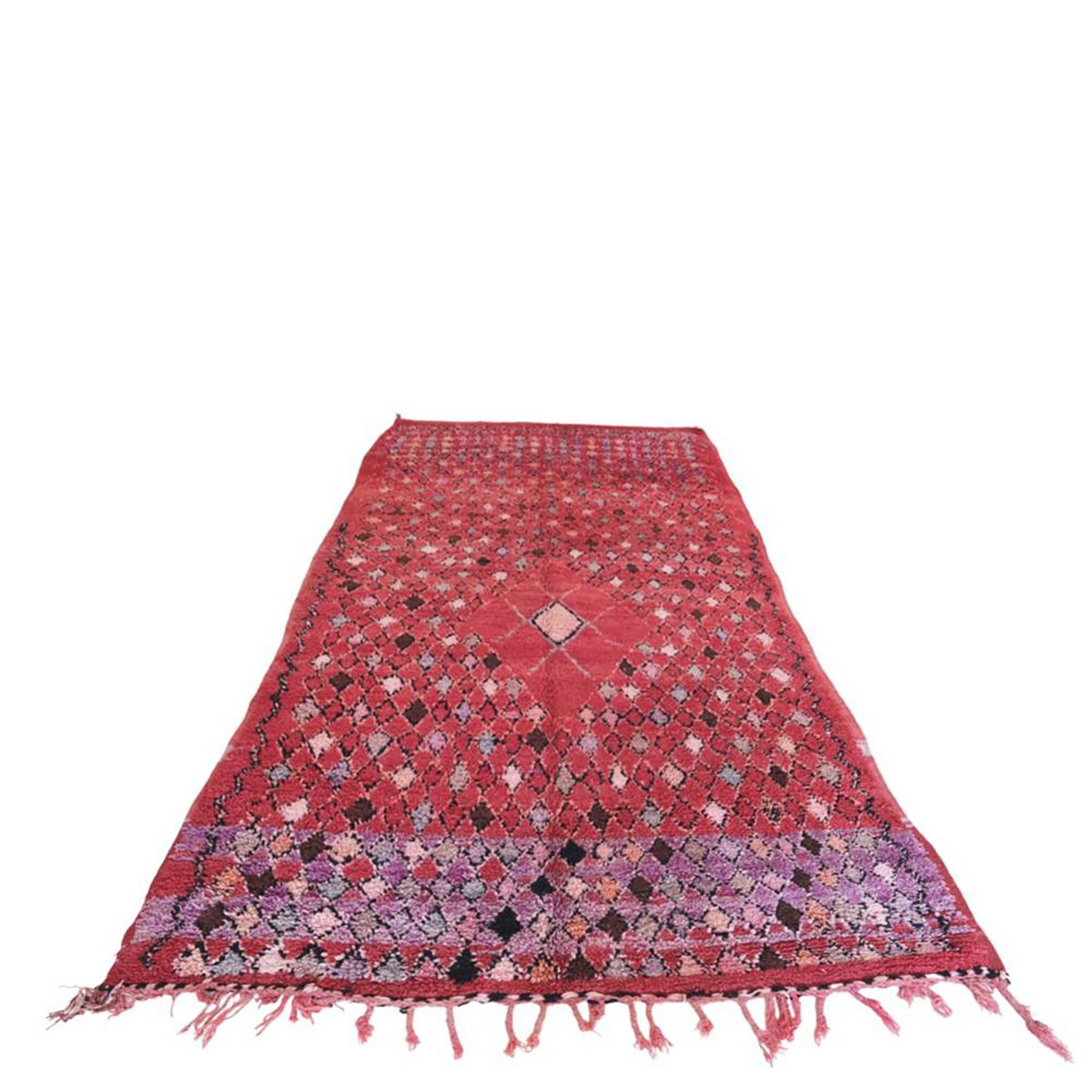 Berber Vintage Wolle Teppich 192 x 366 cm