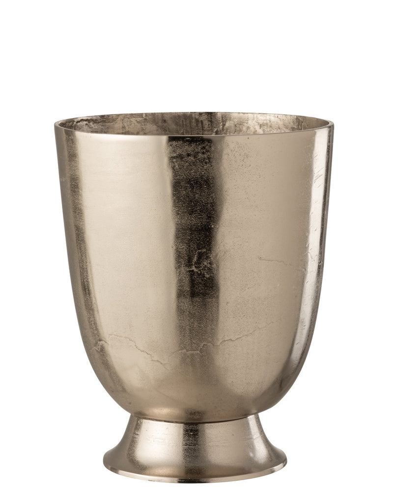 Exquisiter Kühleimer 'Champagne' aus Aluminium in Silber – Eleganter Sekt- und Weinkühler Höhe 43cm