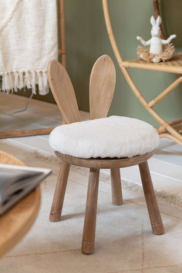 2er Set Stuhl "Kaninchen Ohr" - Ein Hauch von Natürlichkeit und Charme
