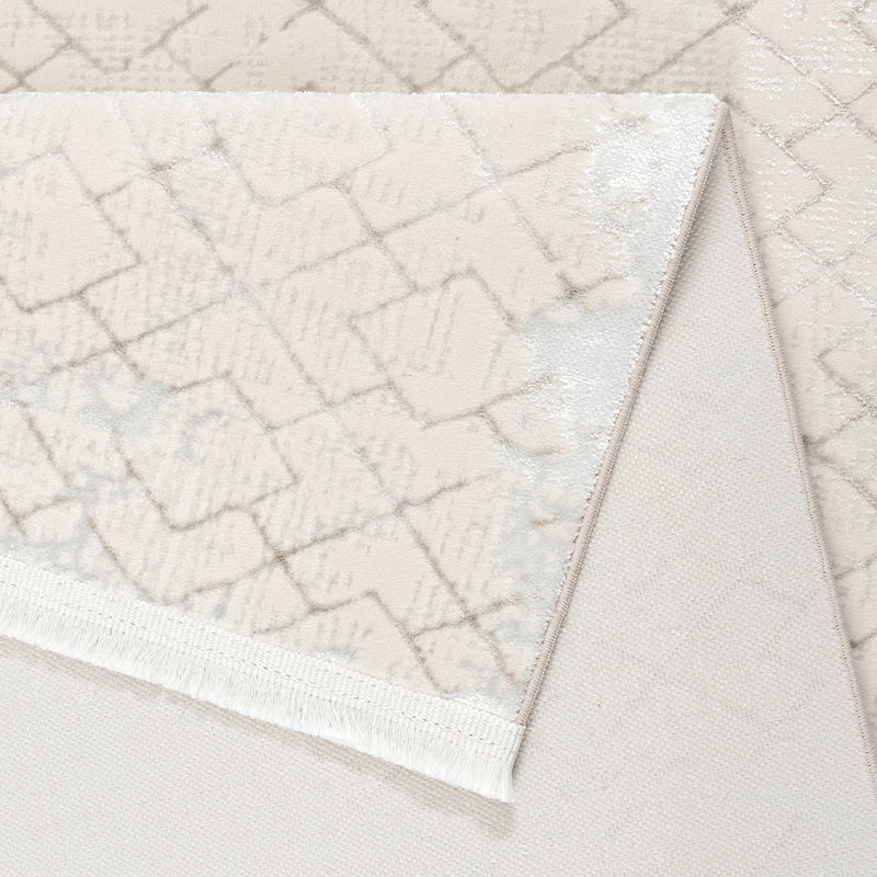 Sehrazat Premium Diamond 7800 Collection Beige - Moderner Designer Teppich mit 3D-Effekt