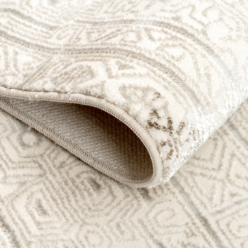 Sehrazat Premium Diamond 7820 Collection Beige - Modern designer carpet with 3D effect