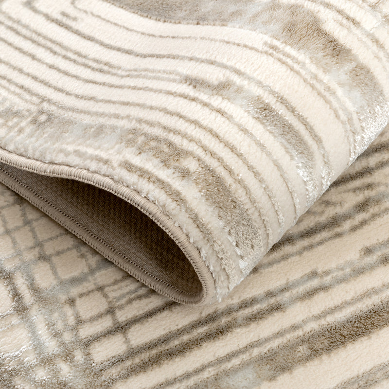 Sehrazat Premium Diamond 7830 Collection Beige - Modern designer carpet with 3D effect