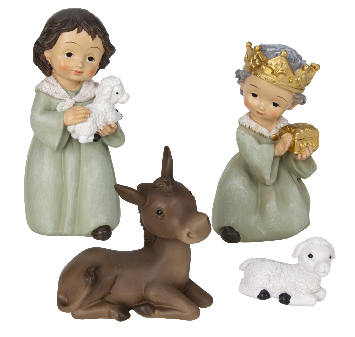 Weihnachtskrippen Set Heilige Familie 11tlg Krippenfiguren Handbemalt