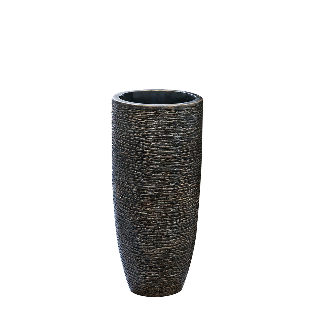 Übertopf Valtero XXL bronzefarben aus Fiberglas und Magnesia 76cm oder 90cm