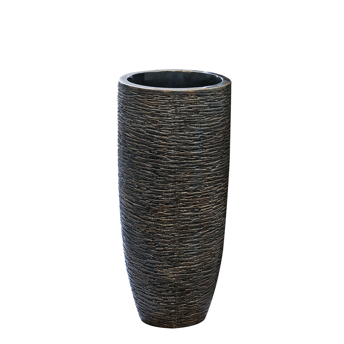 Übertopf Valtero XXL bronzefarben aus Fiberglas und Magnesia 76cm oder 90cm