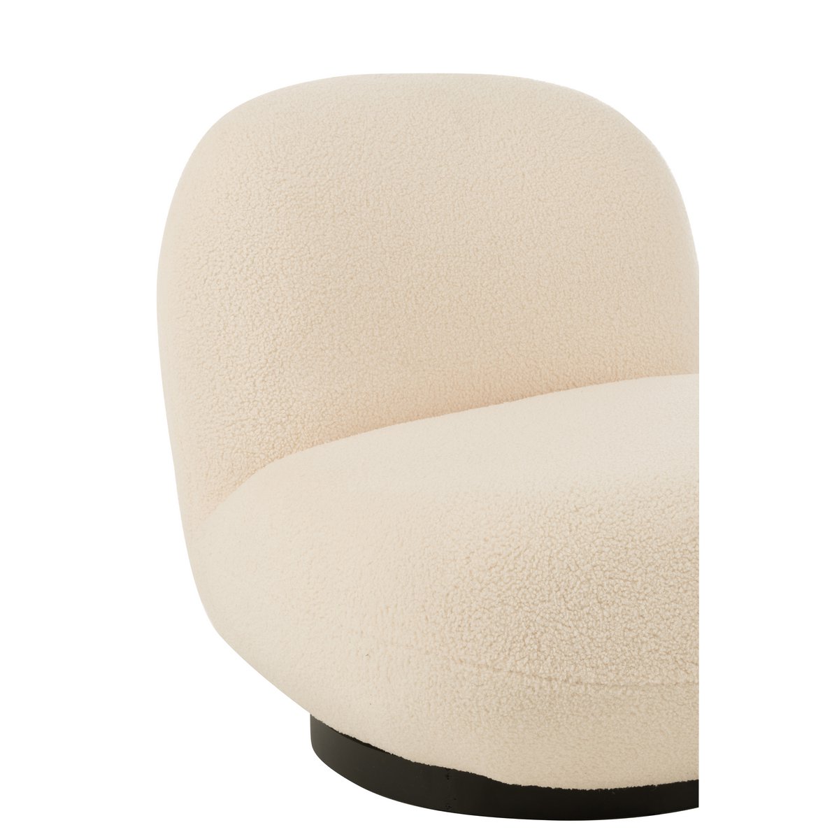 Lounge Chair Schneepappelholz/Schaumstoff Weiß/Schwarz