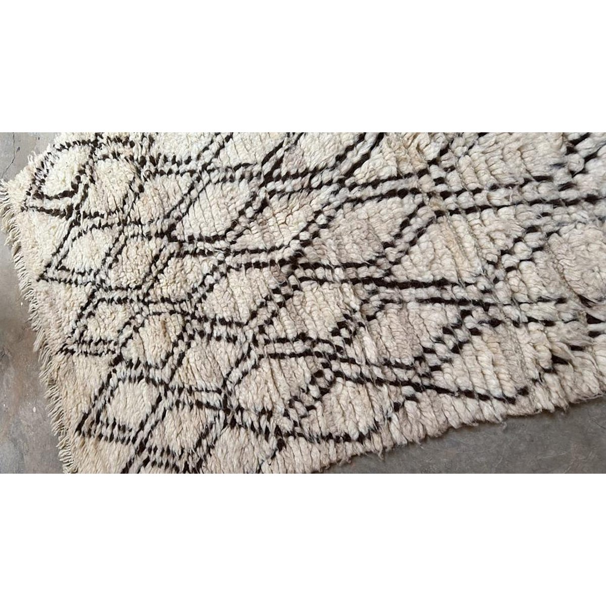 Marokkanischer Berber-Flurteppich aus reiner Wolle, 96 x 220 cm