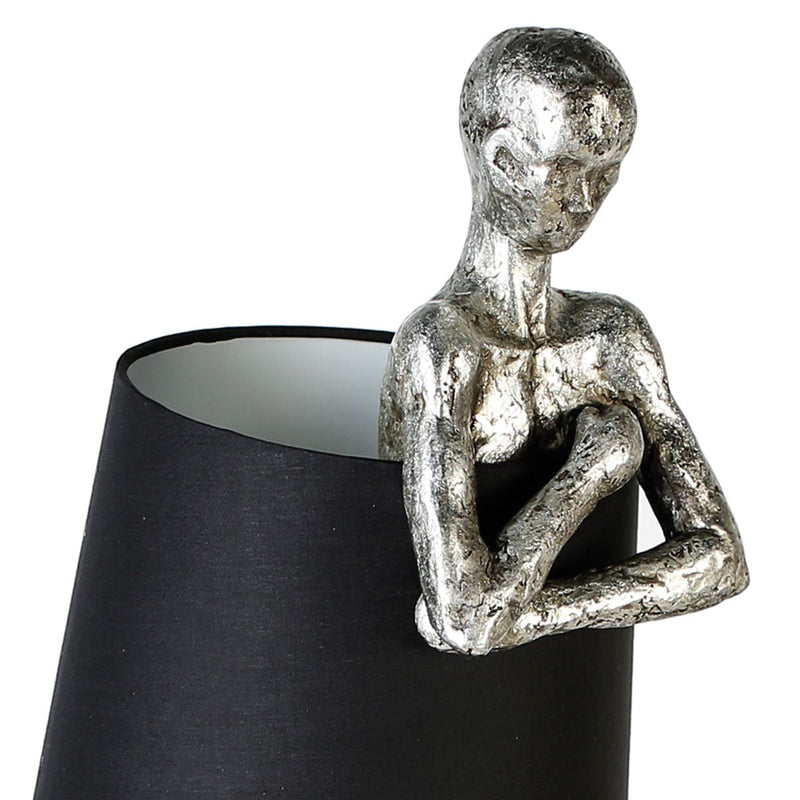 Poly Lamp "Man" - Antique Silver/Black Exclusive design
