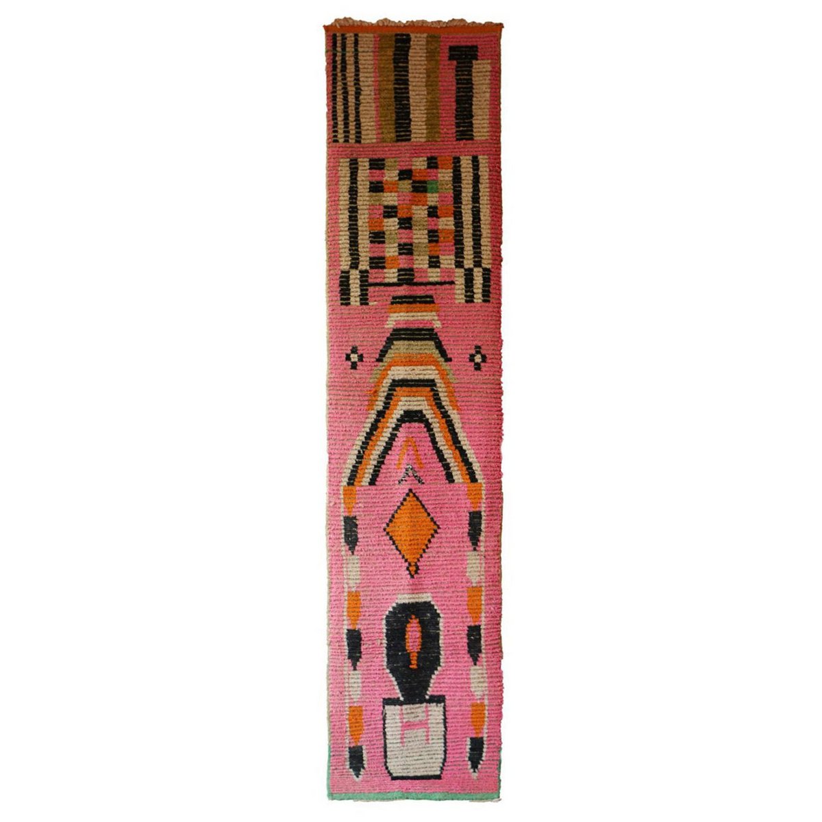 Marokkanischer Berber-Flurteppich aus reiner Wolle, 76 x 355 cm
