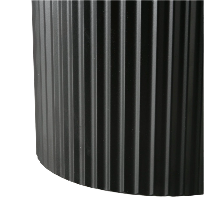 Couchtisch Milo Rund Metall Schwarz Matt Design 40 cm