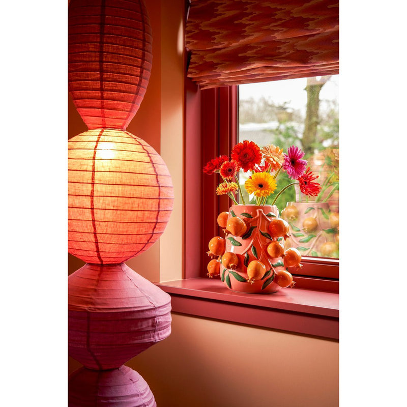 Melika Vase – H31 x Ø34 cm – Keramik – Rosa