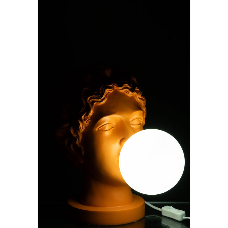 Table lamp Lady with bubble gum – Original design in orange
