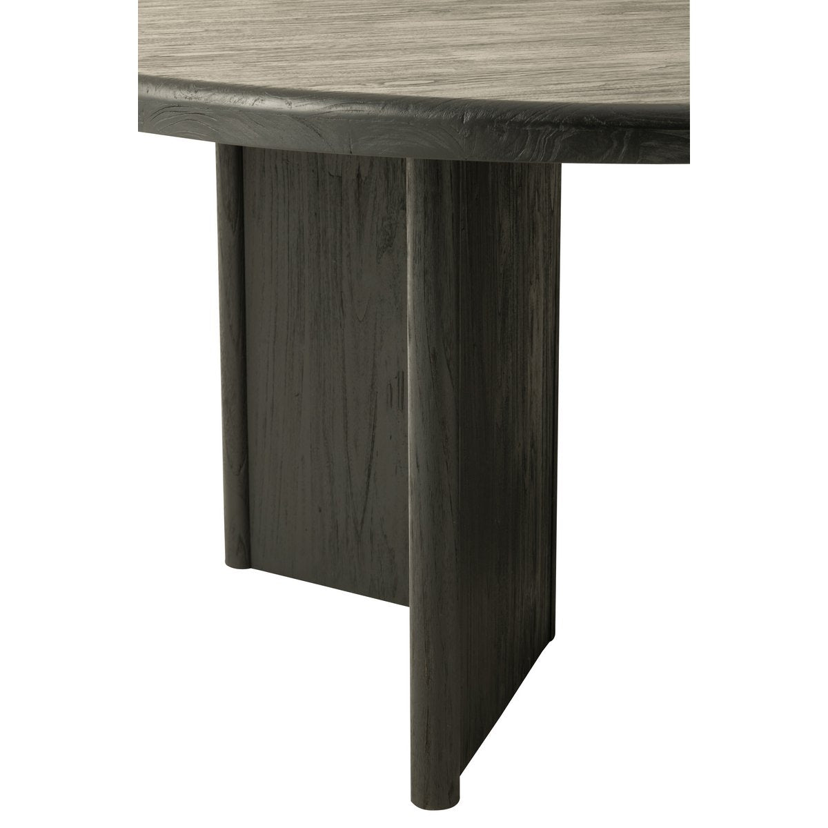 Tisch Round Teak – Holz – Schwarz