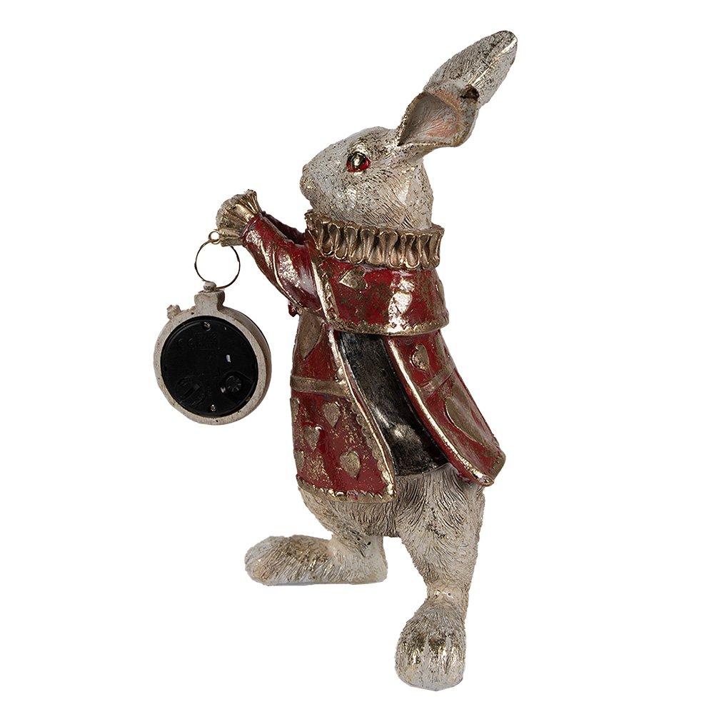 Decorative statue rabbit gold-colored 14x13x25 cm