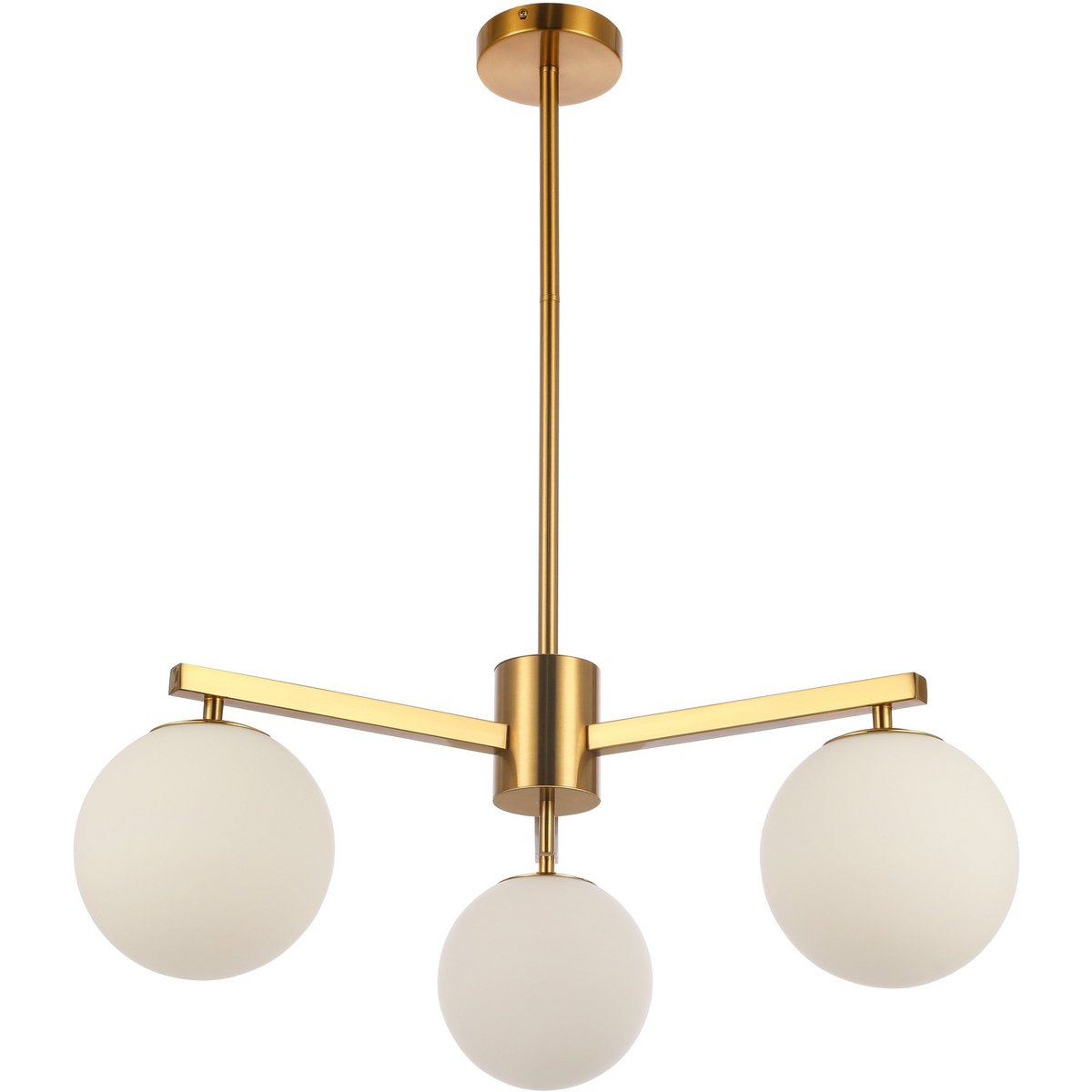 Stella white 3-bulb hanging lamp