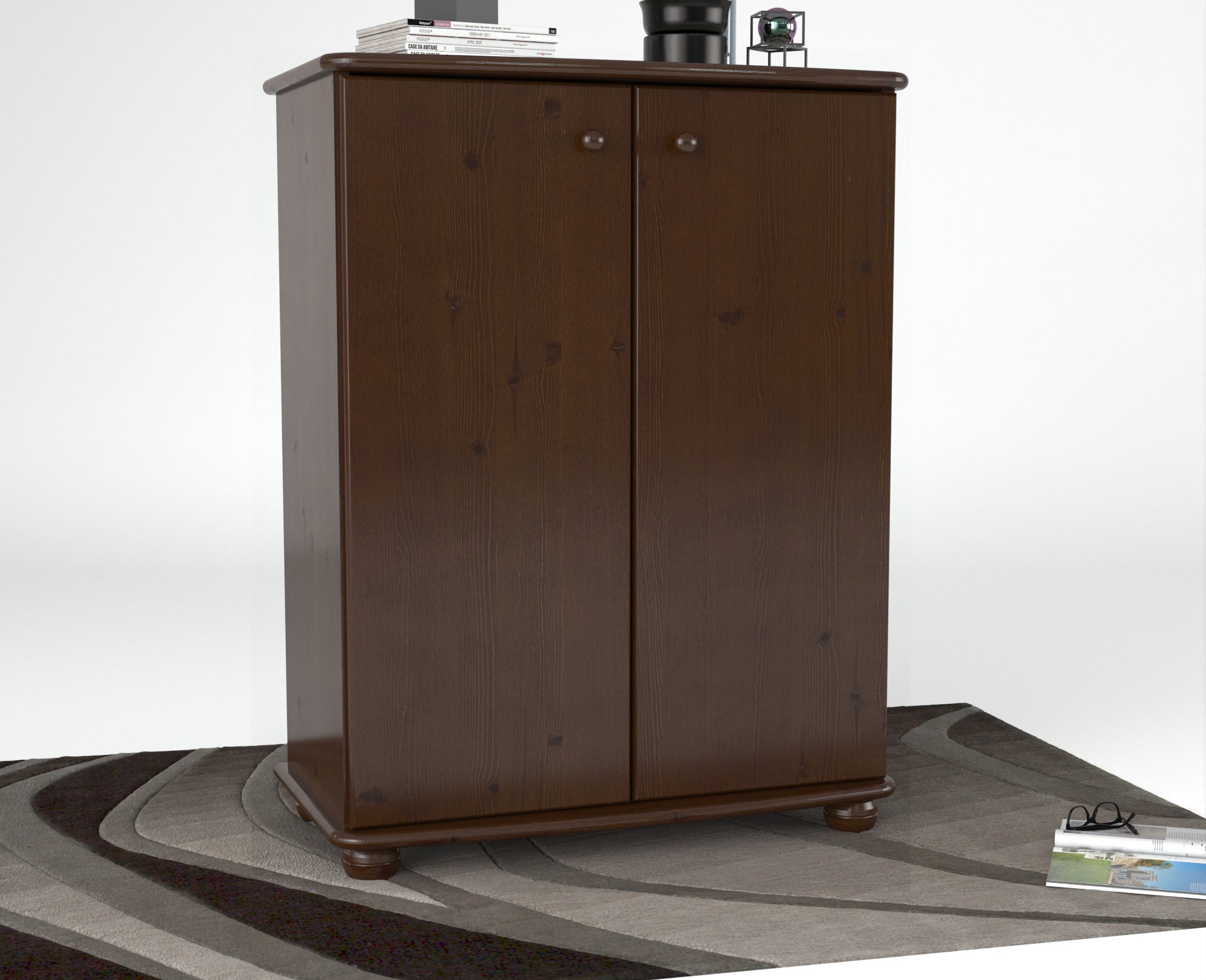 Anika Kommode Sideboard | mit Kleiderstange | 2-Türig | 100% Bio Kiefer