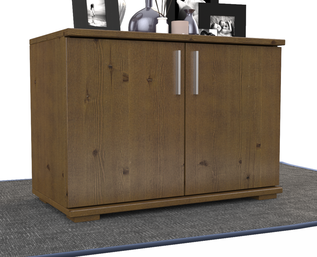 Nobis Kommode Sideboard | 2 Türig | 57cm hoch | 100% Bio Kiefer Massivholz