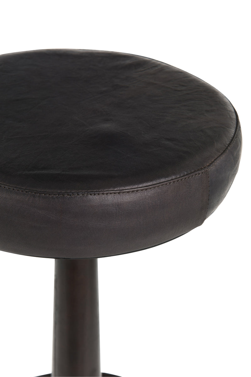 Luxus und Komfort vereint Der Premium Barhocker aus Leder und Metall schwarz oder braun