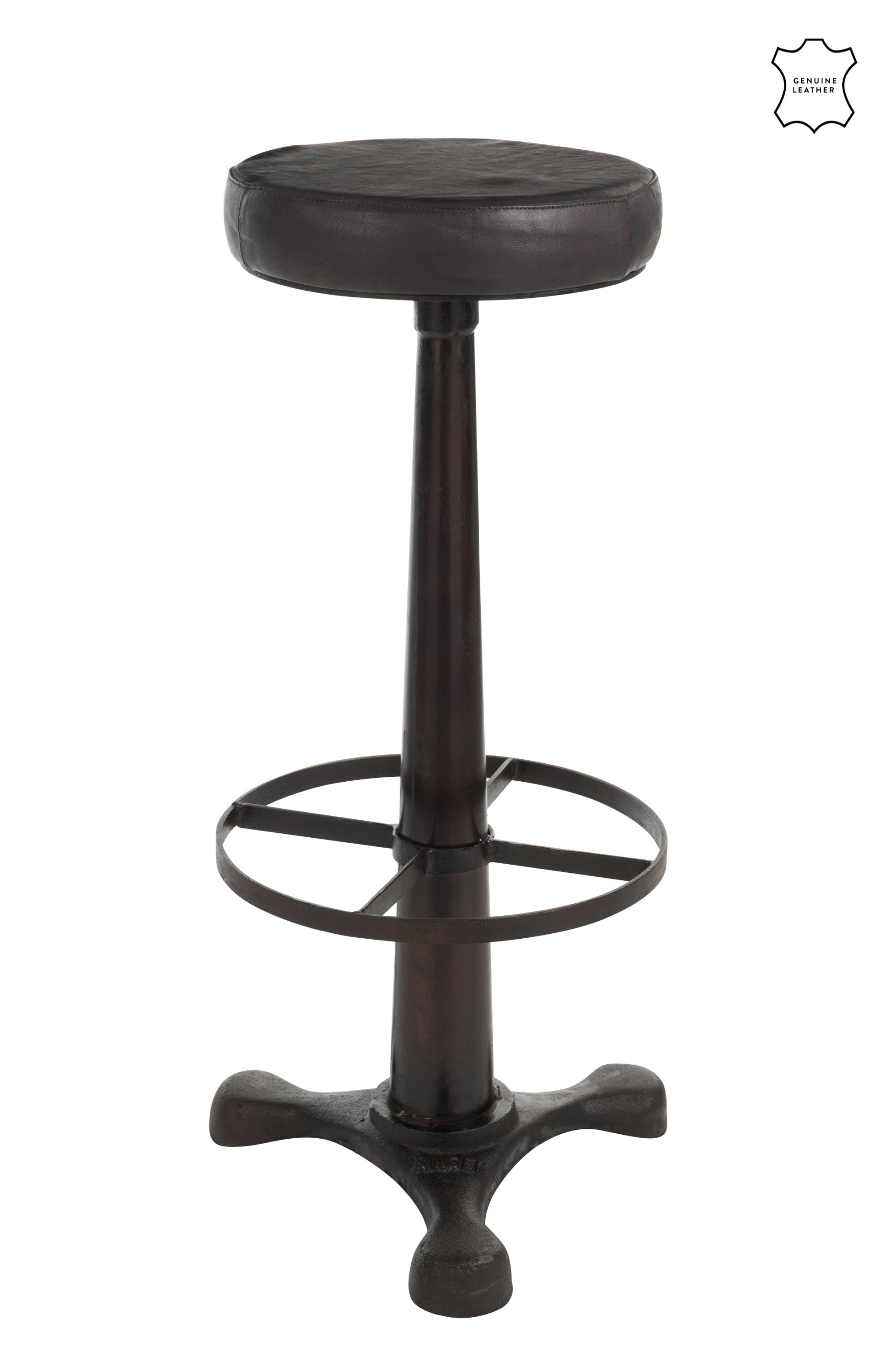 Luxury and comfort combined The premium bar stool made of leather and metal black or brown
