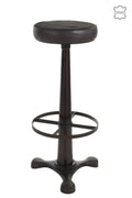 Luxus und Komfort vereint Der Premium Barhocker aus Leder und Metall schwarz oder braun