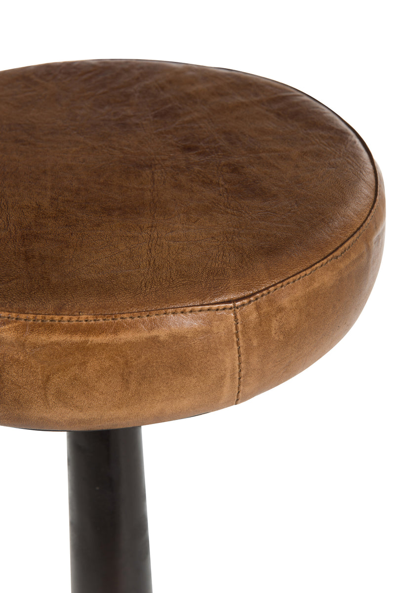 Luxus und Komfort vereint Der Premium Barhocker aus Leder und Metall schwarz oder braun