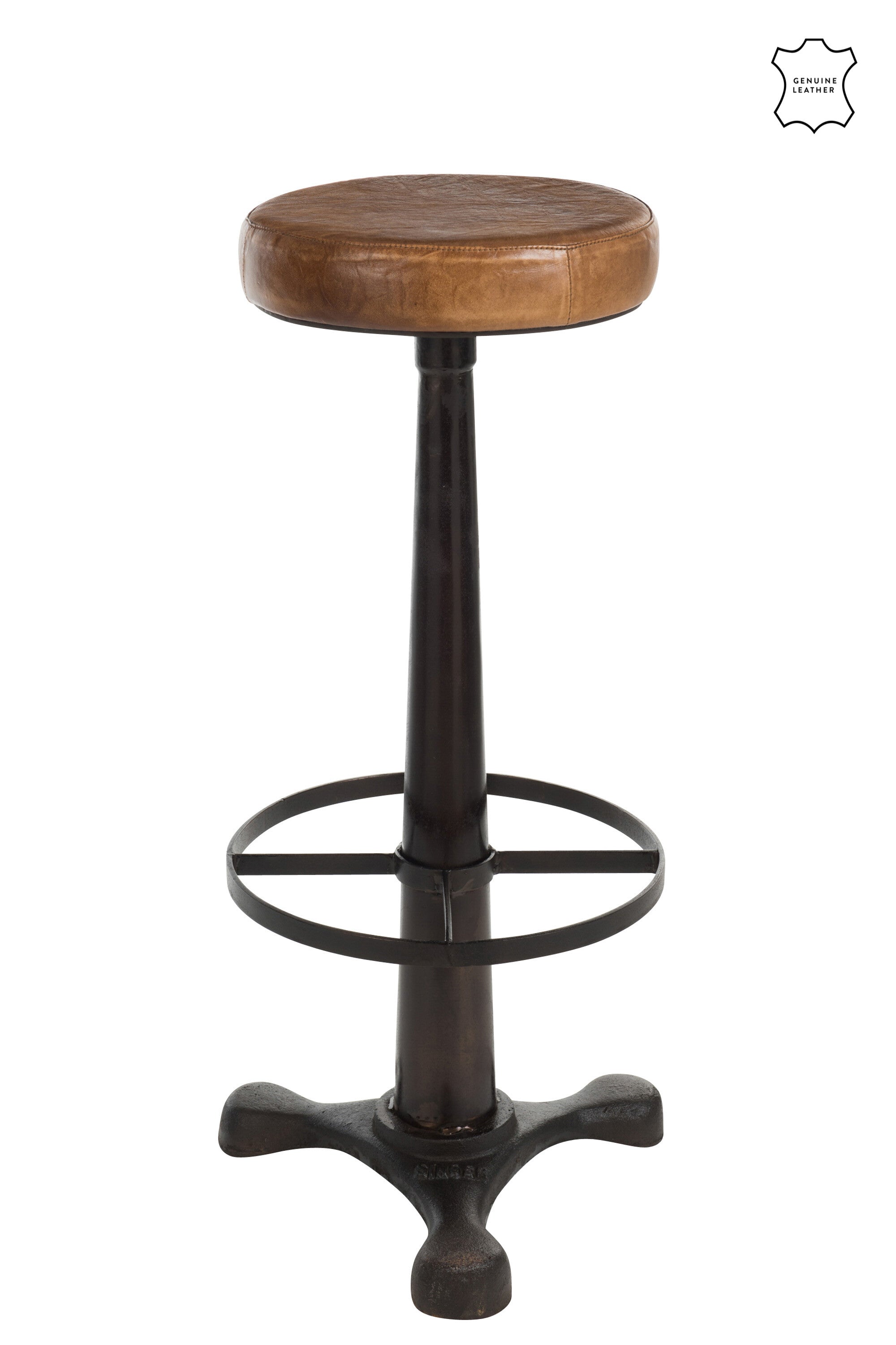 Luxury and comfort combined The premium bar stool made of leather and metal black or brown
