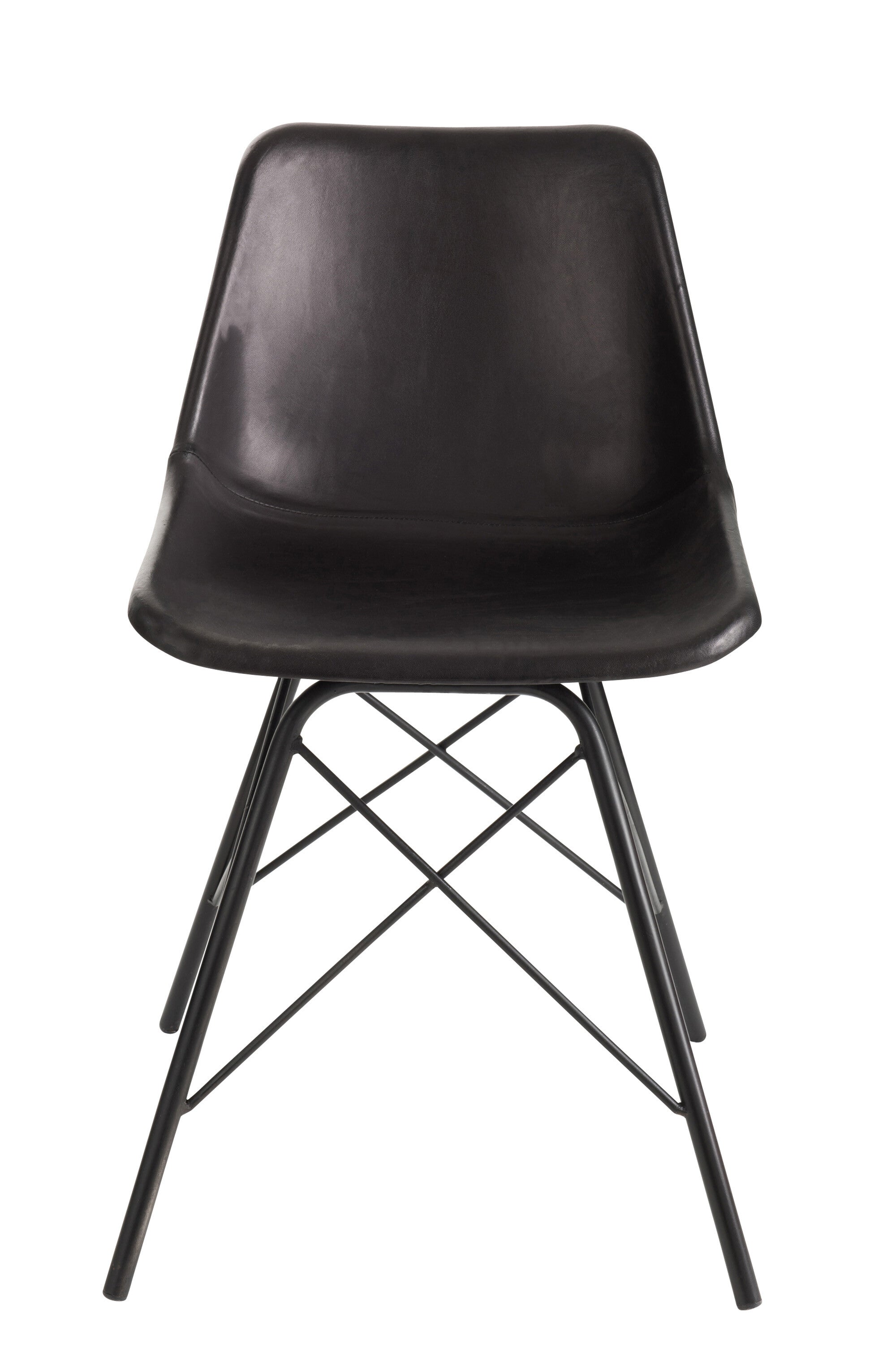 2er Set Loft Echtleder Stühle - Urbaner Chic in Schwarz oder Dunkelbraun