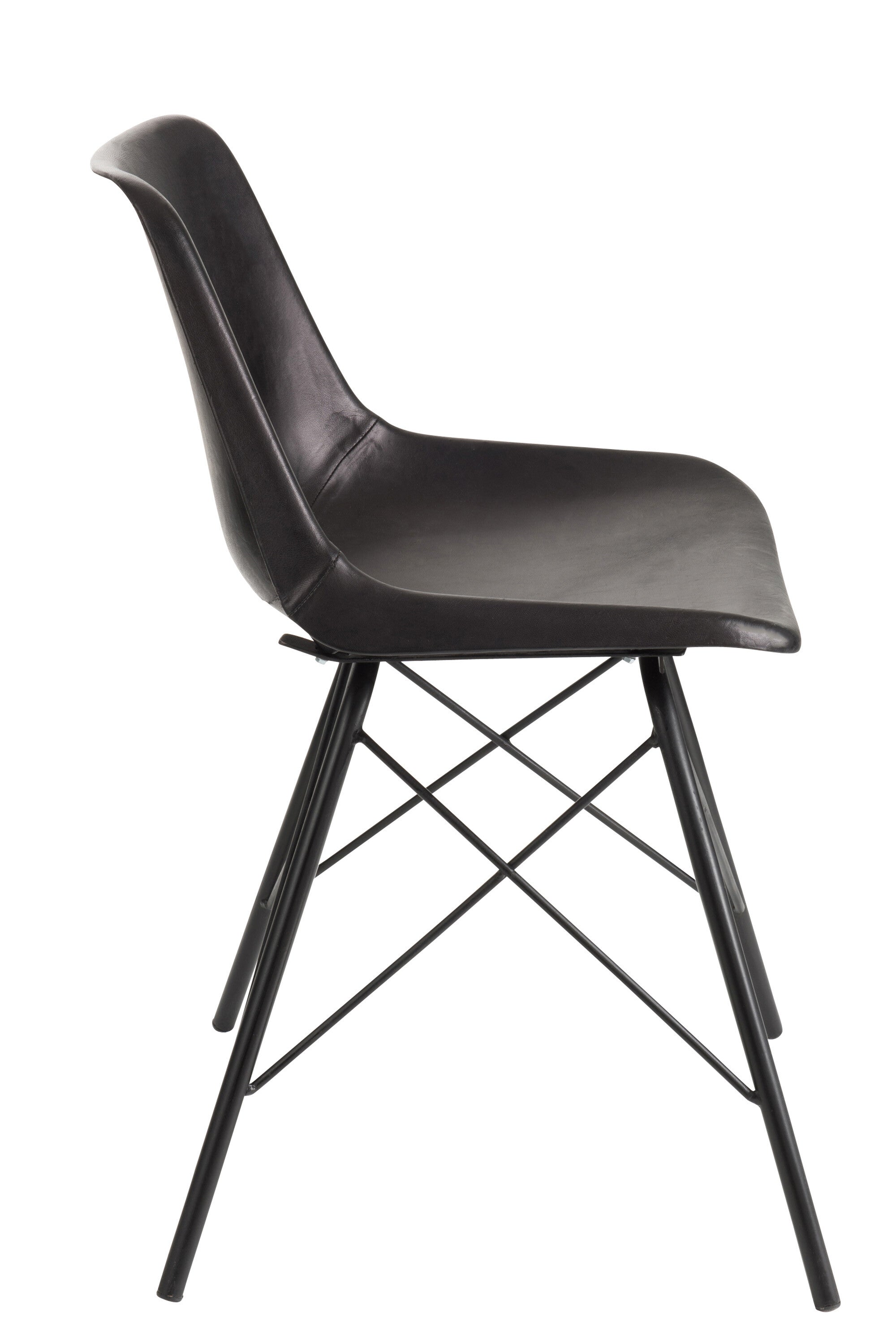 2er Set Loft Echtleder Stühle - Urbaner Chic in Schwarz oder Dunkelbraun