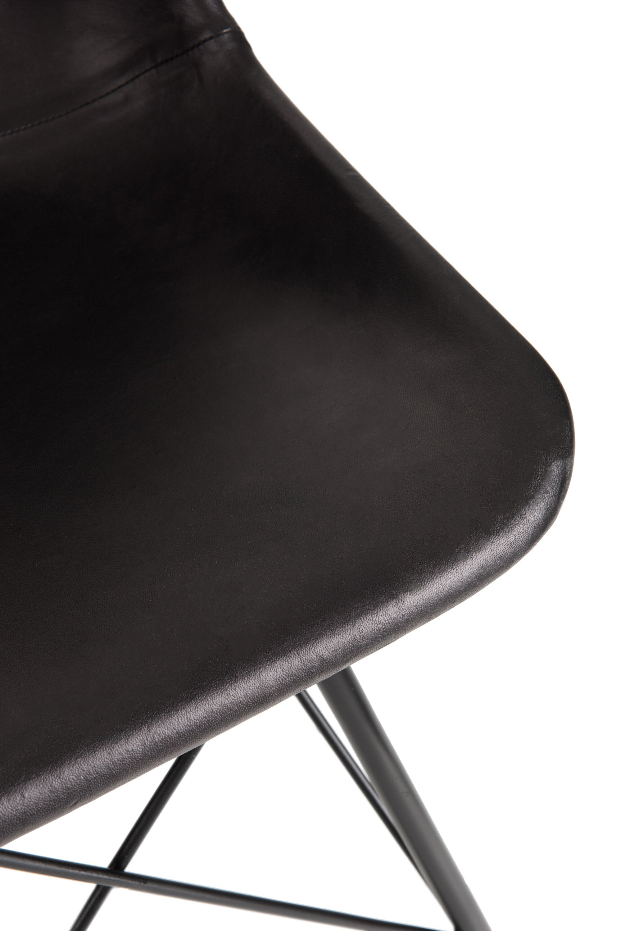 2er Set Loft Echtleder Stühle - Urbaner Chic in Schwarz oder Dunkelbraun