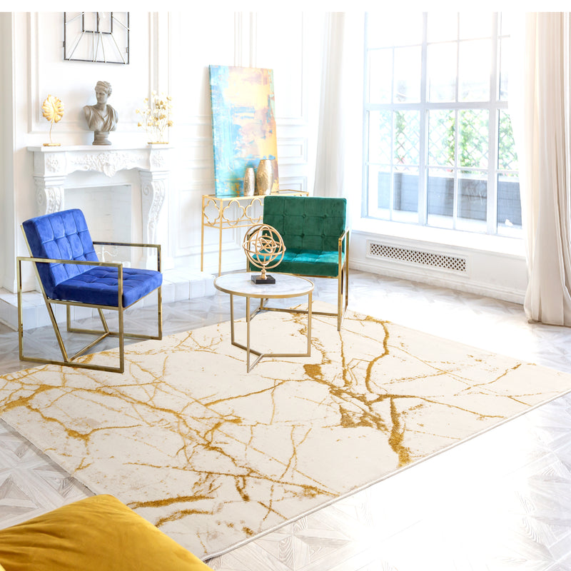 Sehrazat LARA COLLECTION - Serie 805 gold  Ein Designer Teppich der Extraklasse