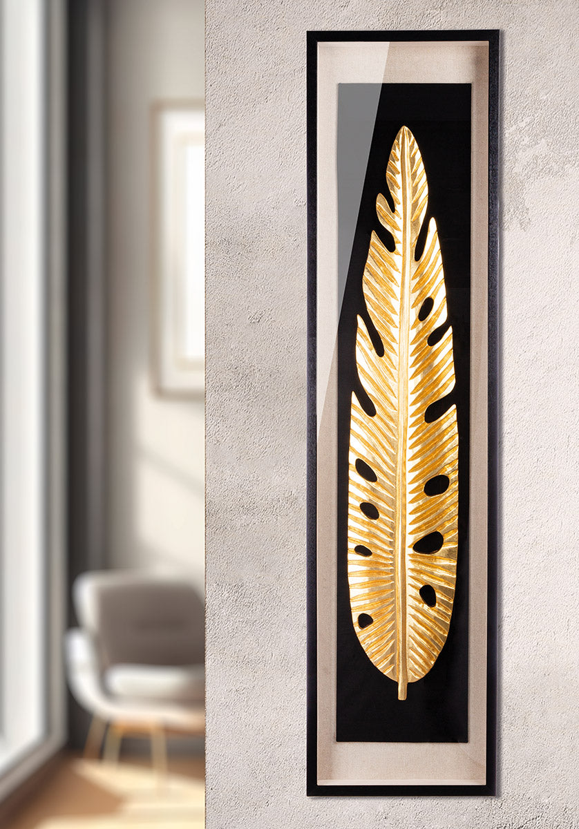 Bild Golden Leaf Holz MDF goldfarben