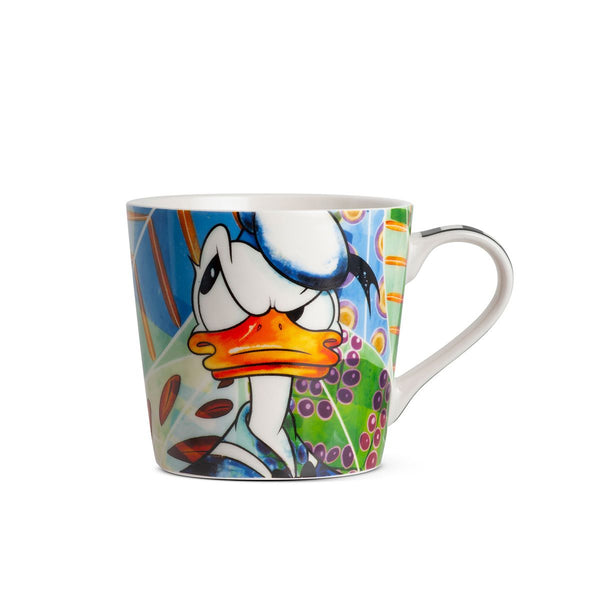 Set van 4 Disney kopjes 'Donald Duck' - porselein, 13,5 cm breed, in geschenkverpakking 