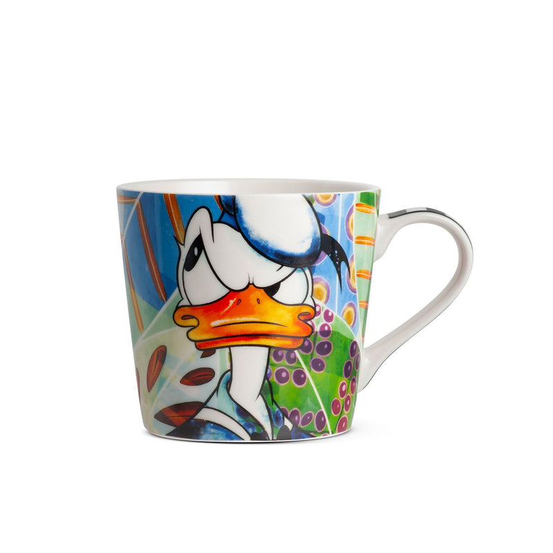 Set of 4 Disney cups Donald Duck porcelain 13.5 cm wide in gift packaging