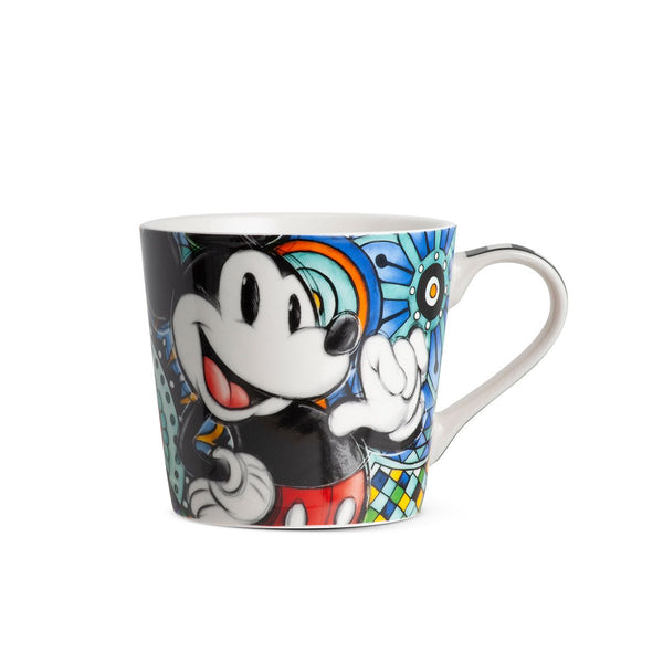 Set of 4 Disney cups 'Mickey' - porcelain, 13.5 cm wide, in gift packaging 