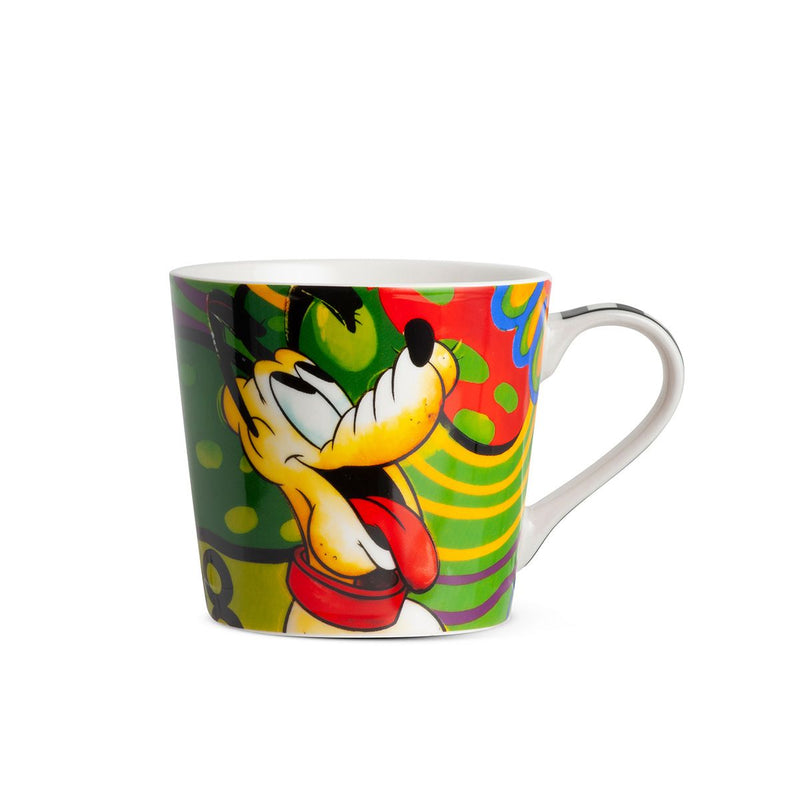 Set of 4 Disney cups 'Pluto' - porcelain, 13.5 cm wide, in gift packaging