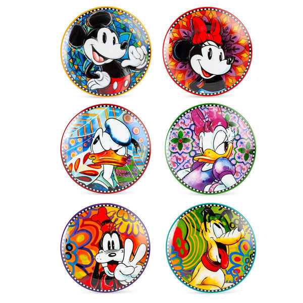 Set of 6 Disney dessert plates - porcelain in gift packaging 